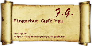 Fingerhut György névjegykártya