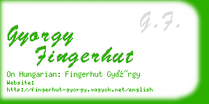 gyorgy fingerhut business card